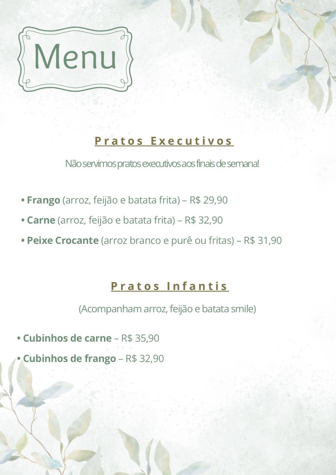 Oásis Gastrolounge cardápio