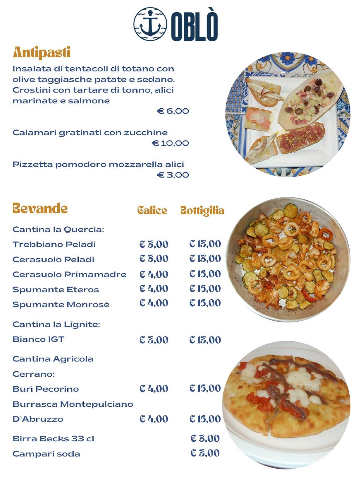 Menu di Oblò 