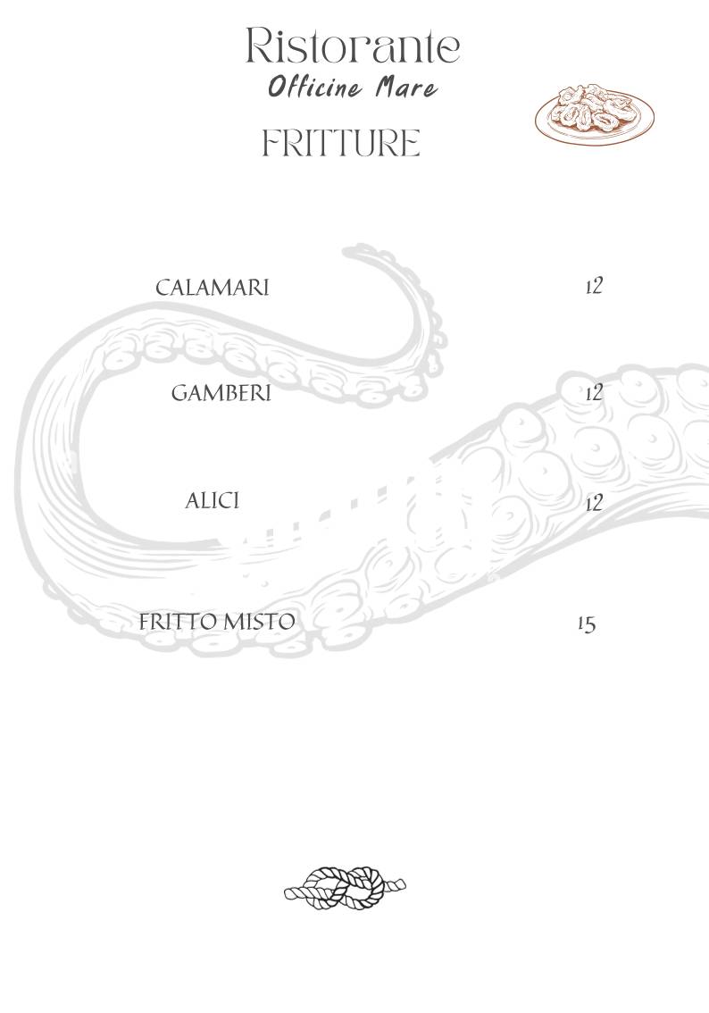 Menu di Officine Mare 
