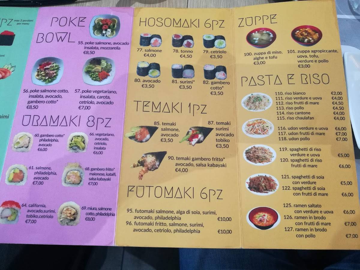 Menu di Oishii Sushi Genova Pegli 