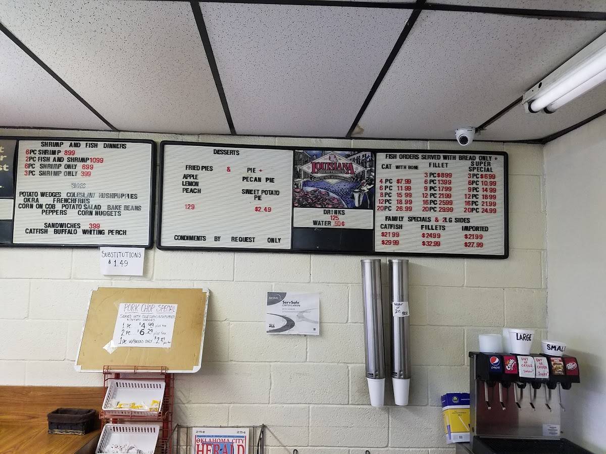 Menu at Bob's Fish & Seafood OKC restaurant, Oklahoma City
