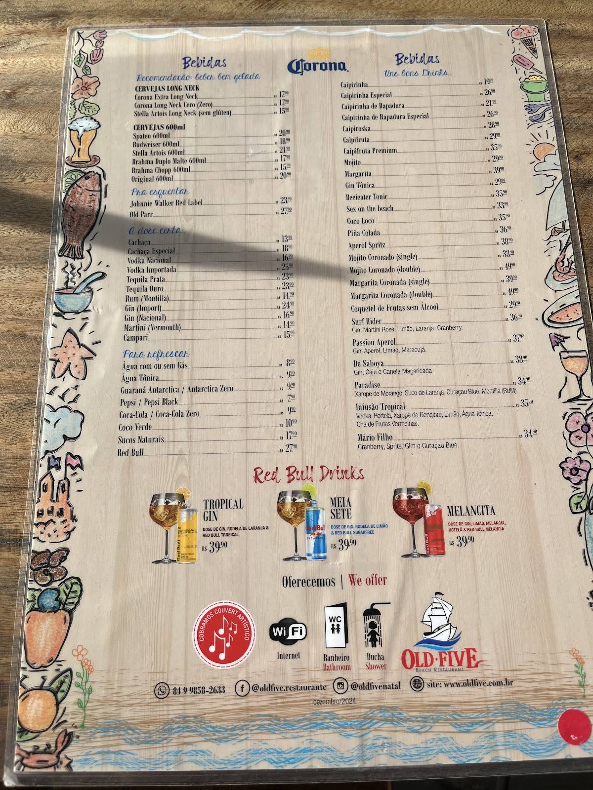 Old Five cardápio