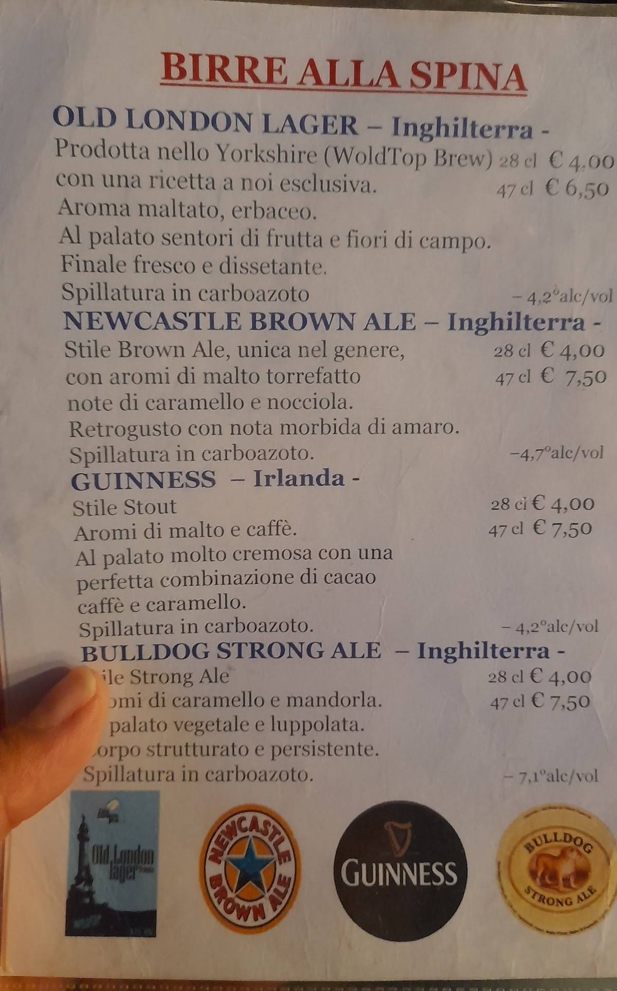 Menu di Old London Pub 