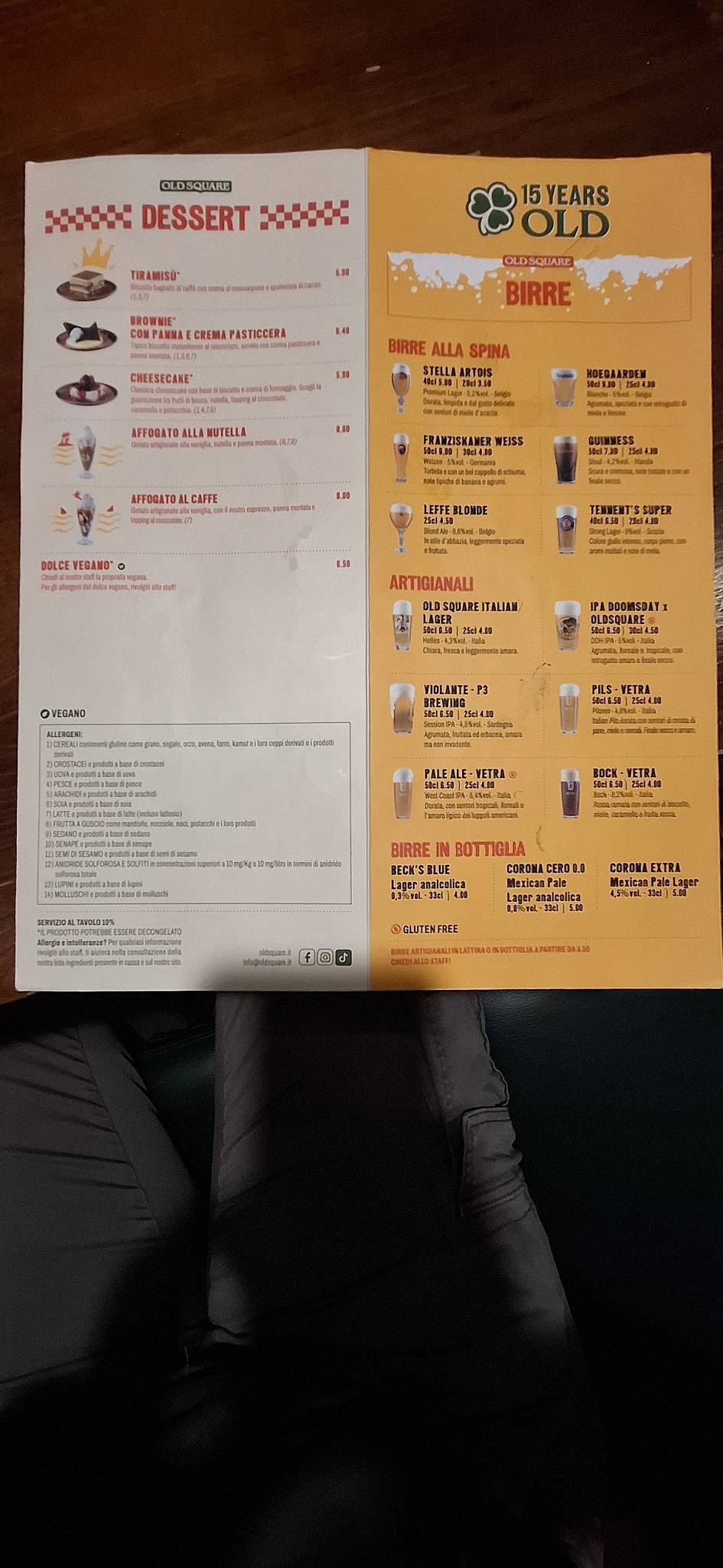 Menu di Old Square 