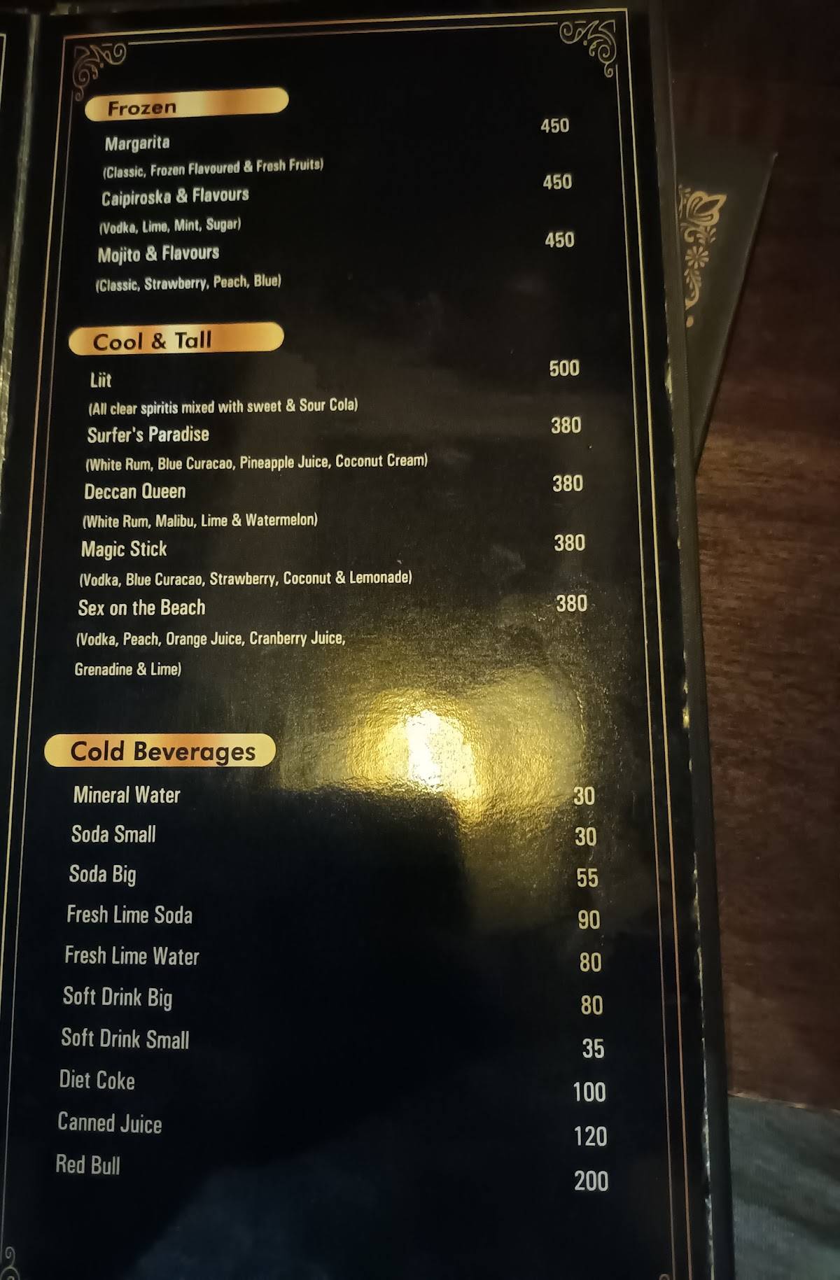 Olive Garden Restaurant & Bar menu