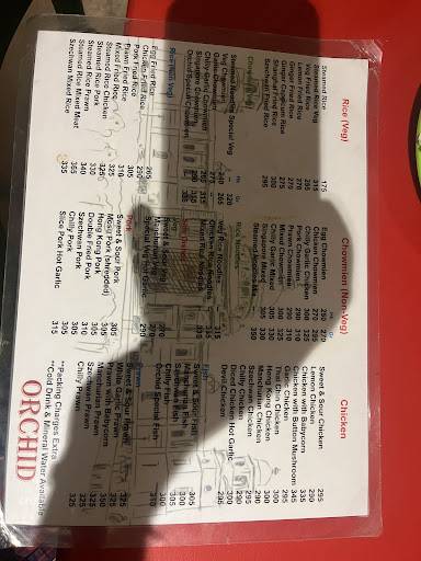 Orchid Restaurant menu