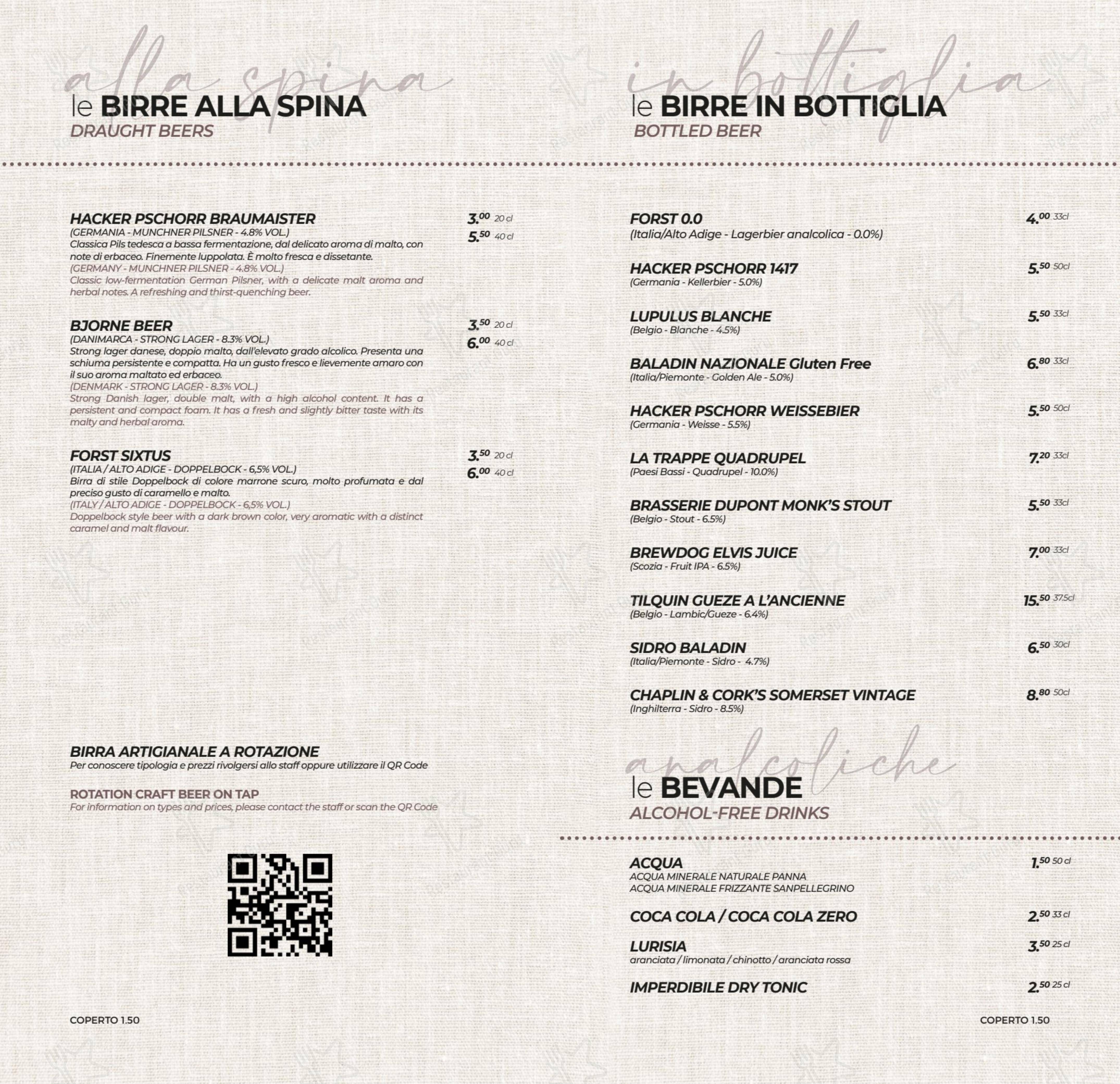 Orwell Meat House in Manduria - Menu