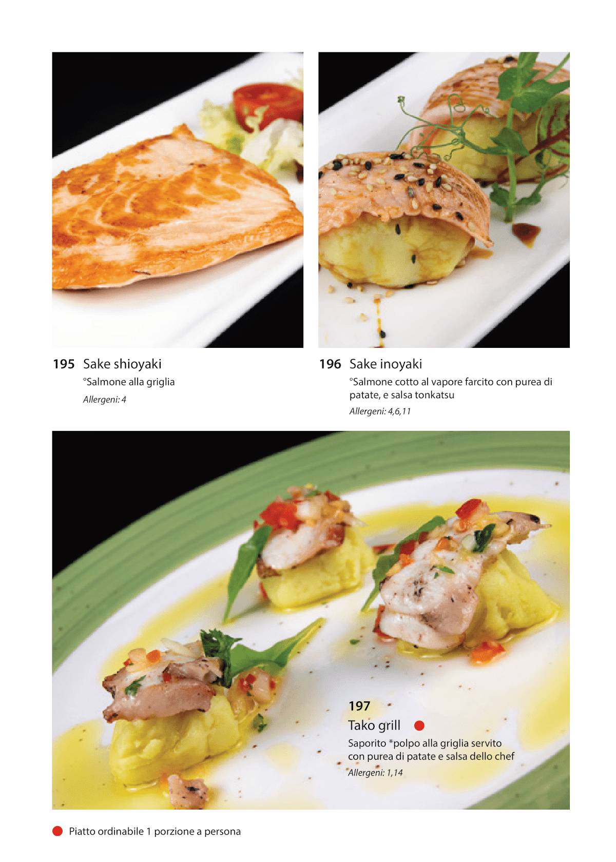 Menu di Osaka - Ristorante Fusion 