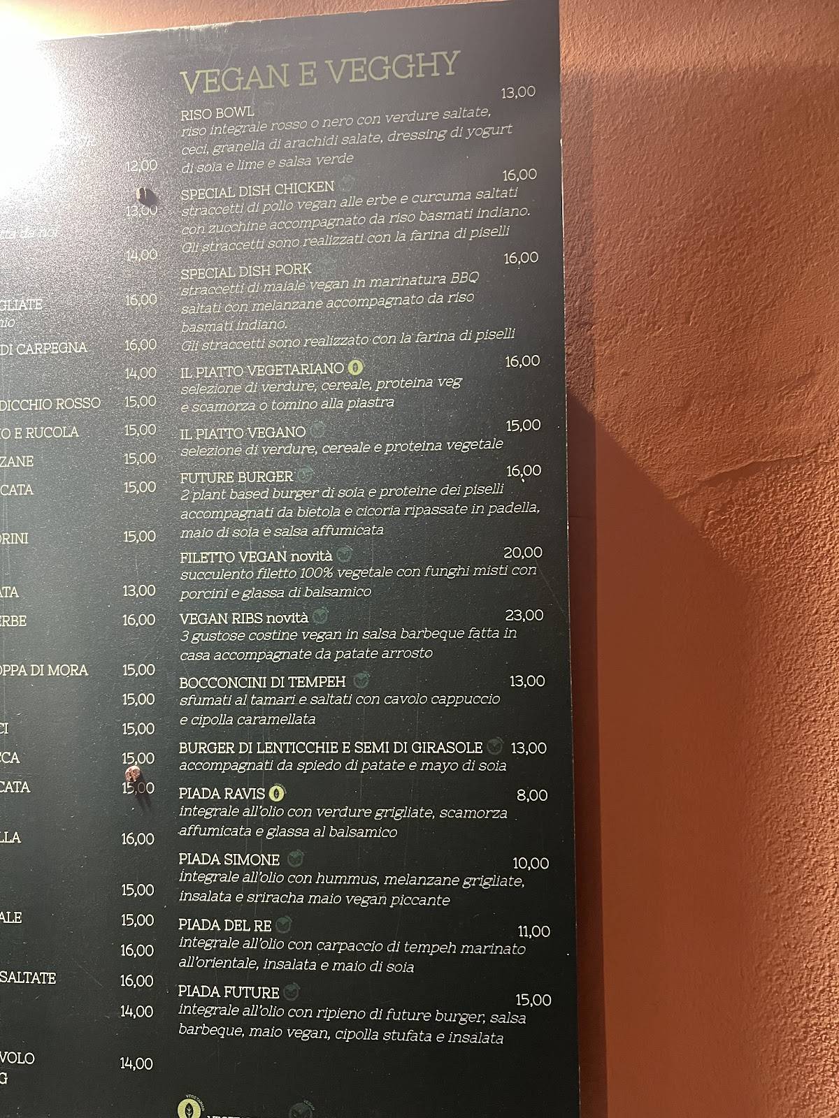 Menu di Osteria Angolo Divino Rimini 