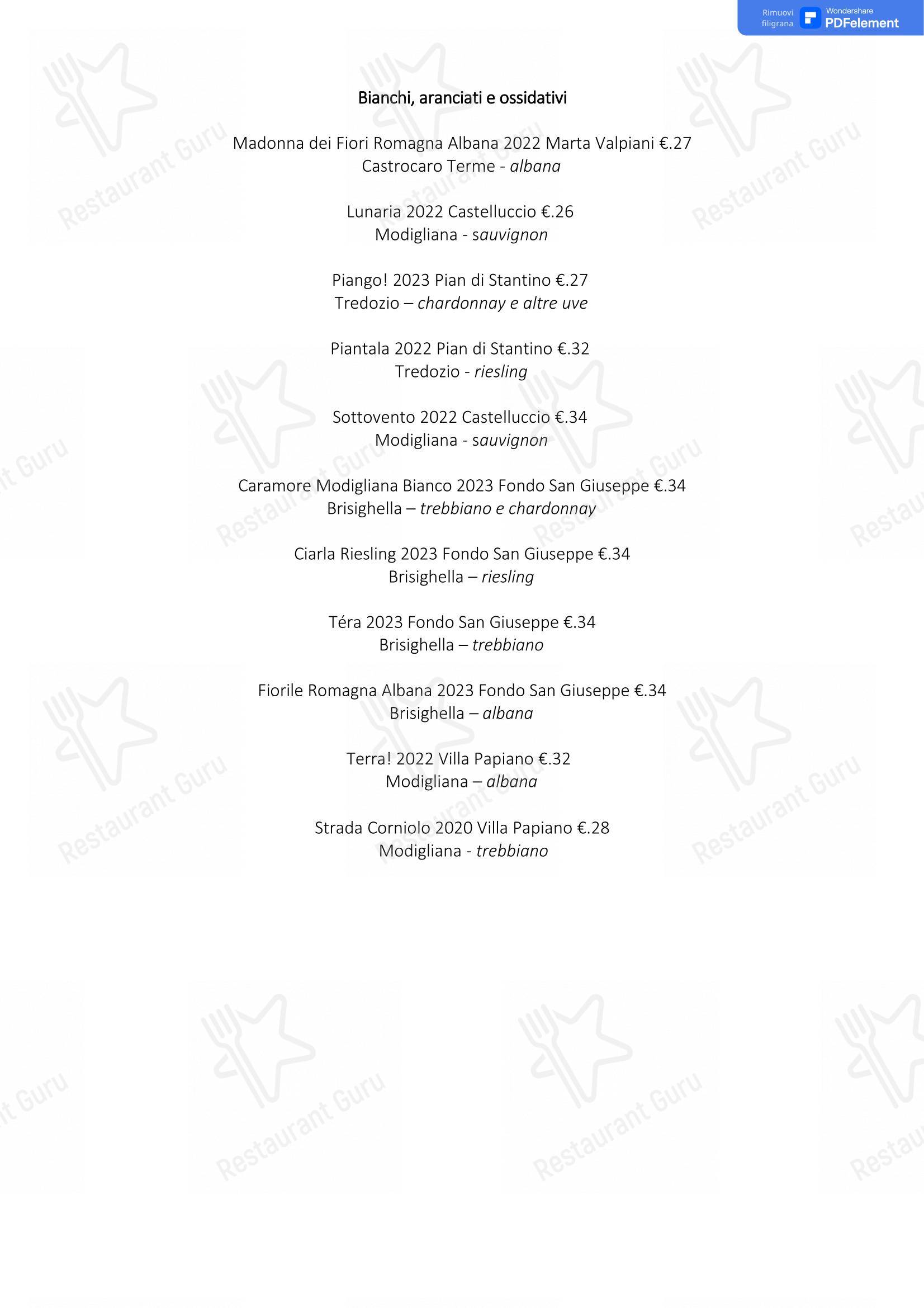菜单 per Osteria Don Abbondio in Forli