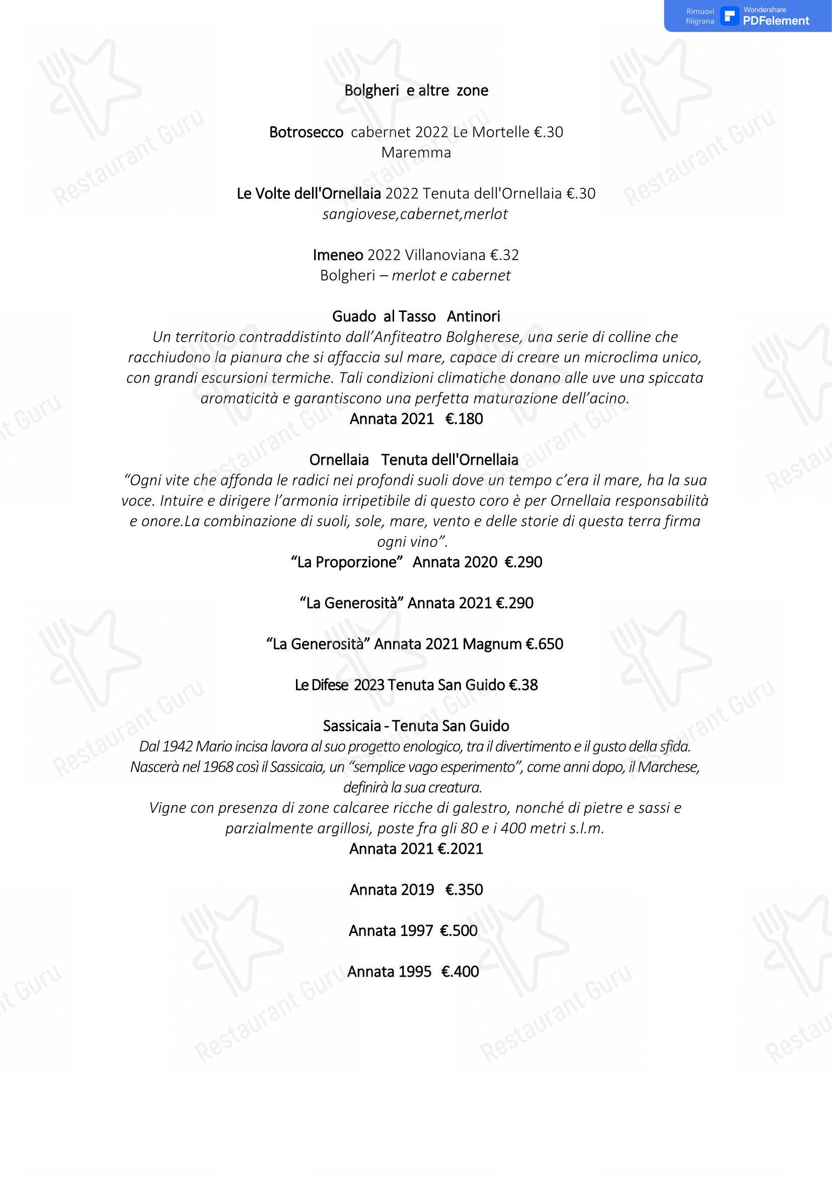 菜单 per Osteria Don Abbondio ristorante