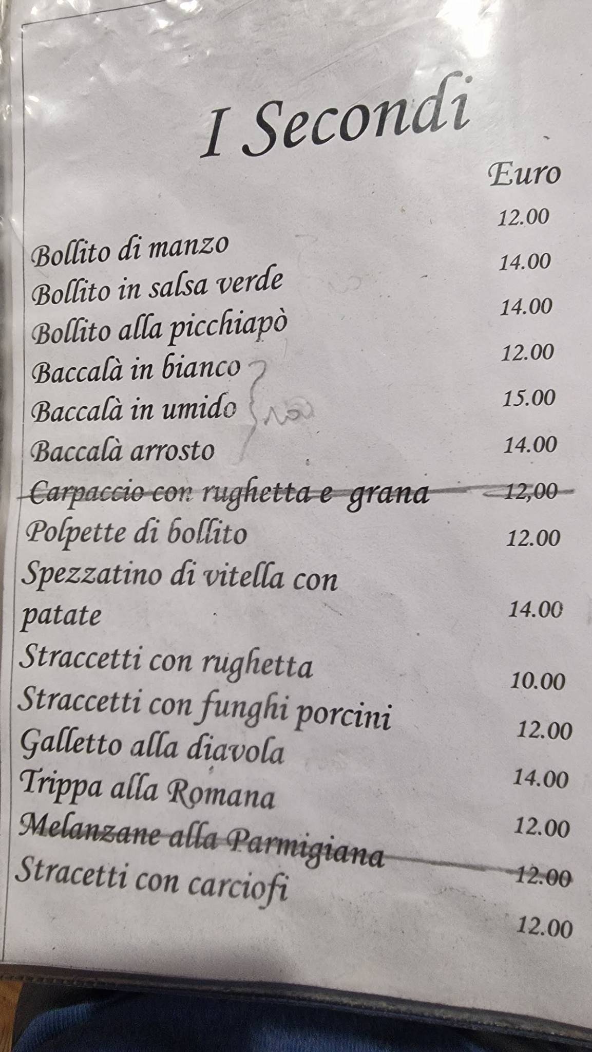 Menu di Osteria Furlani 