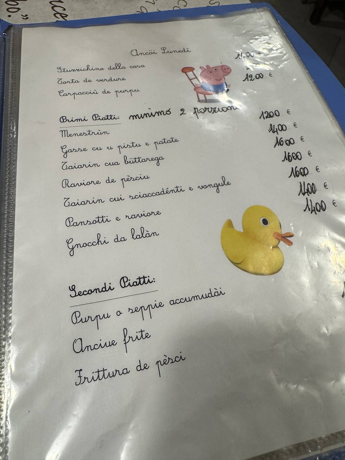 Menu di Osteria I Matetti 
