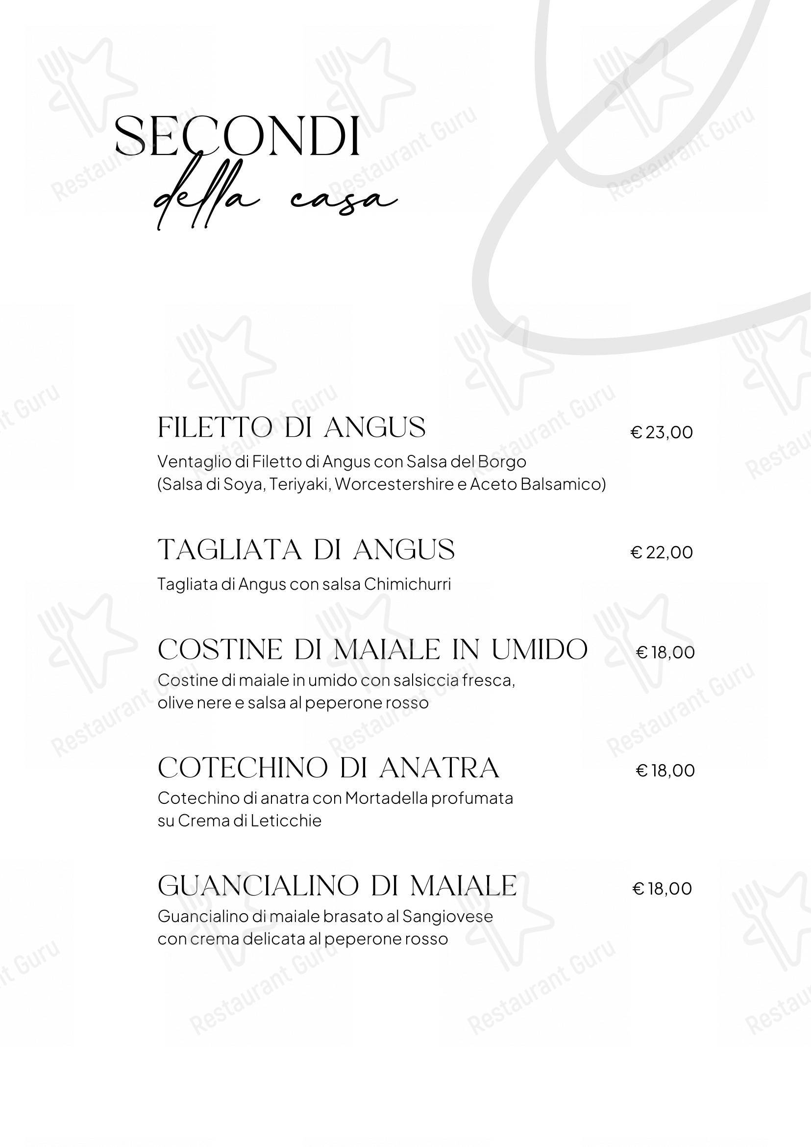 Menu di Osteria del Borgo Formigine - Menu