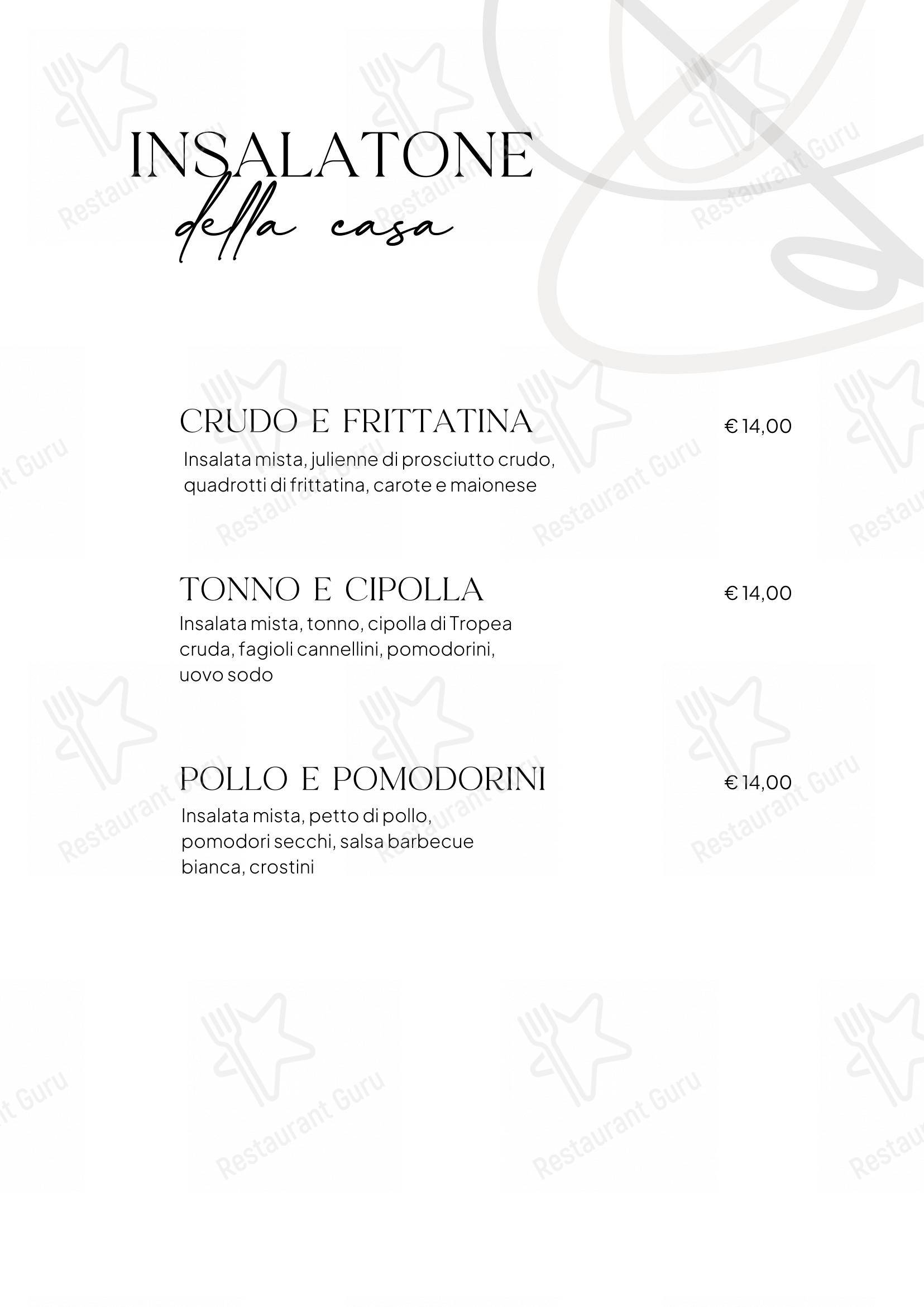 Menu bar per Osteria del Borgo Formigine in Castelvetro di Modena