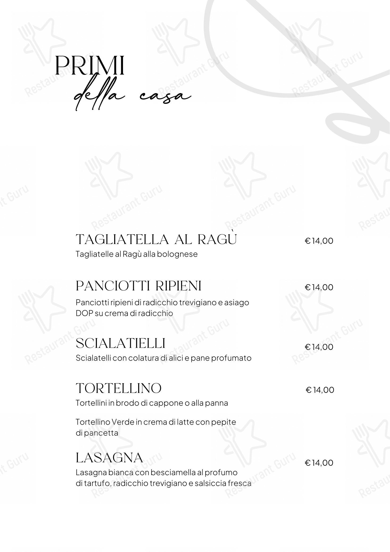 Osteria del Borgo Formigine in Castelvetro di Modena - Menu