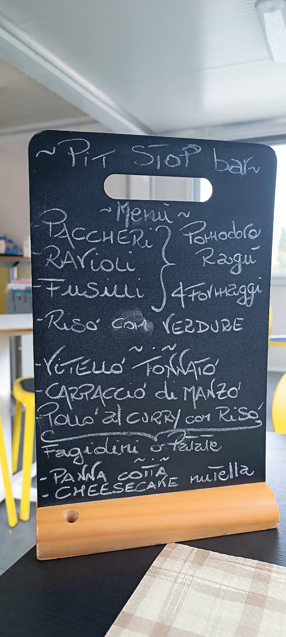 Menu di PIT STOP BAR TAVOLA CALDA 