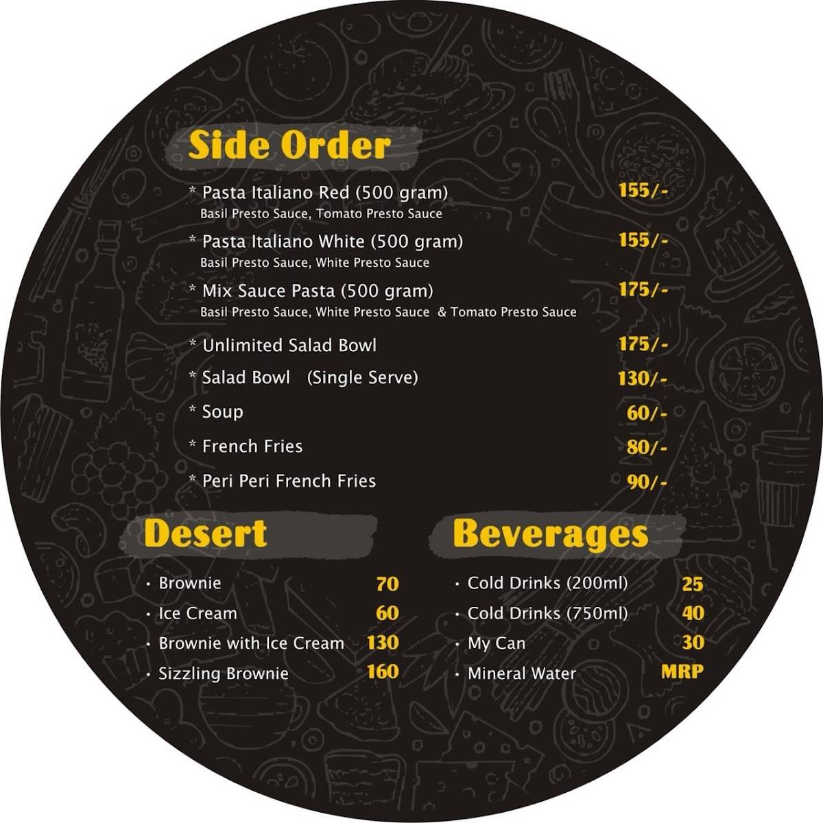 PIZZA BURST Bilimora menu