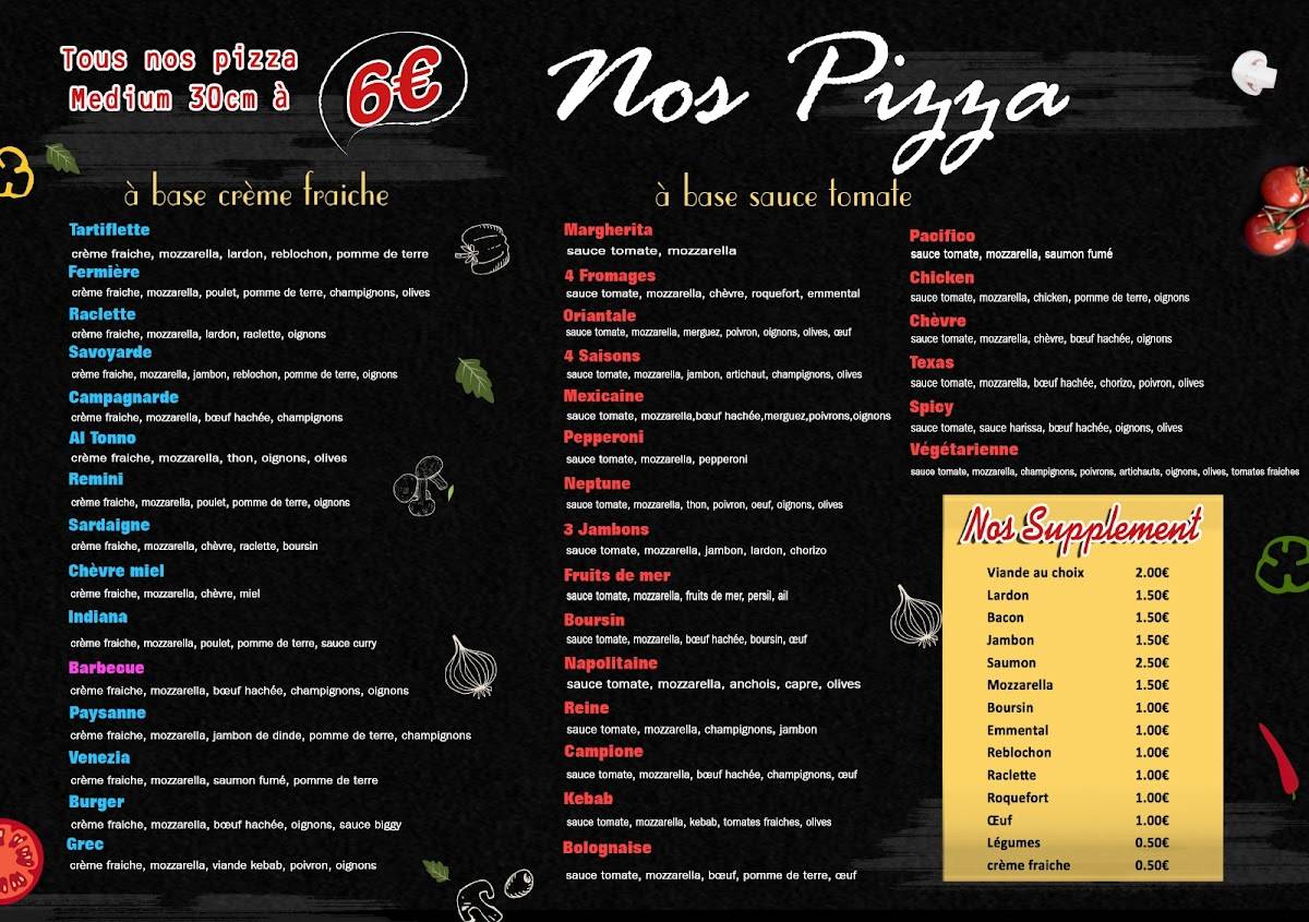 Menu de PIZZA SIX