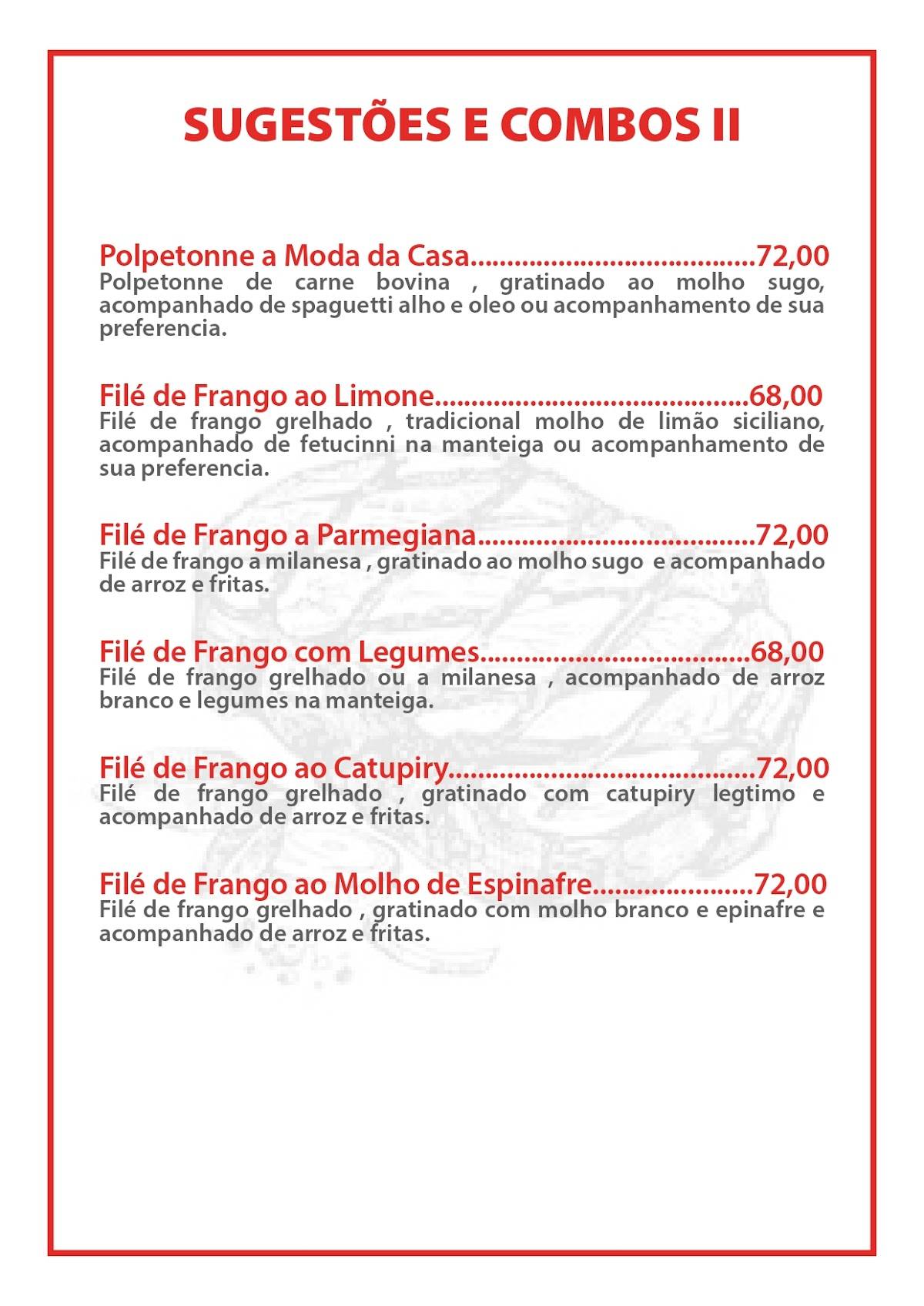 Pizzaria Zia Rosa cardápio