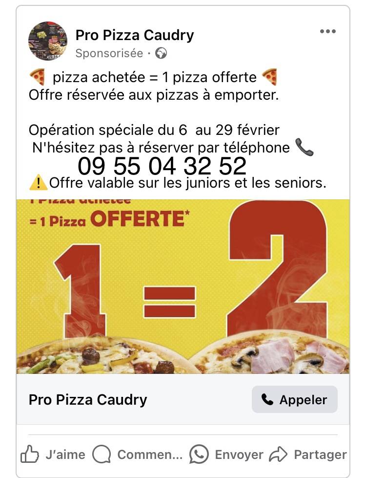 Menu de PRO PIZZA