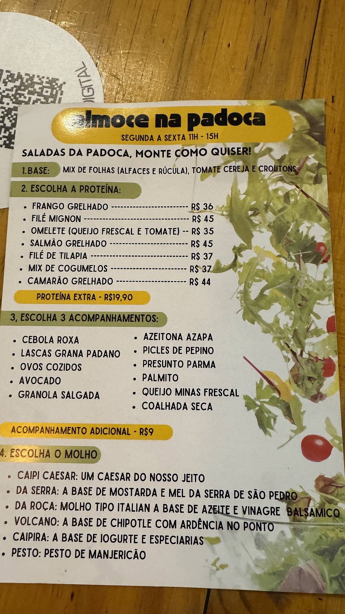 Padoca do Caipira cardápio