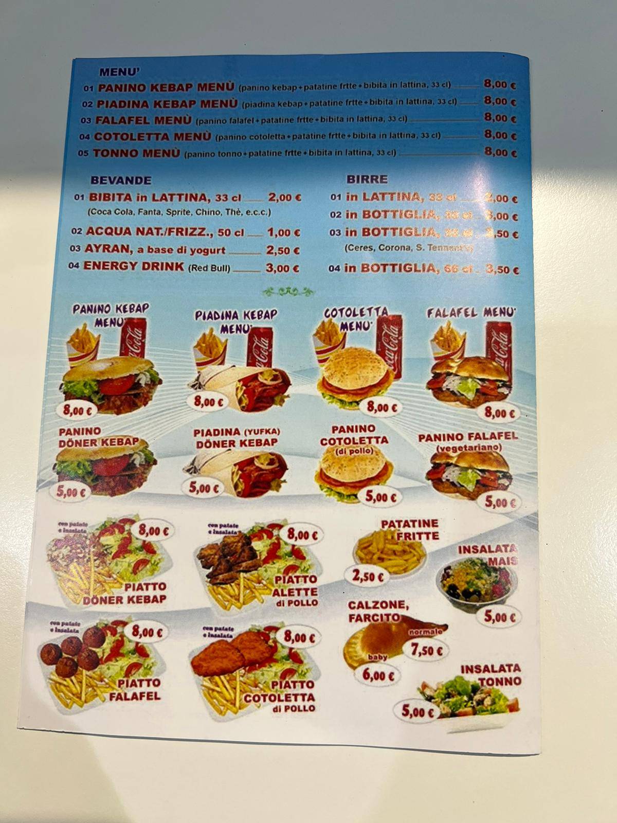 Menu di Pizzeria la Fontana Döner Kebap 