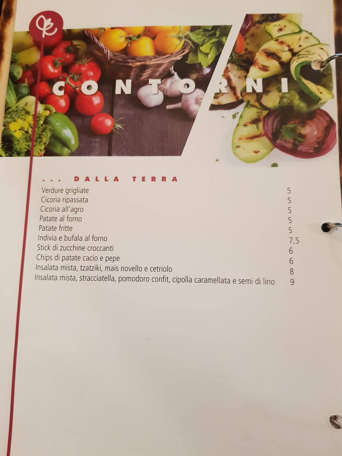 Menu di Pane e Tulipani 