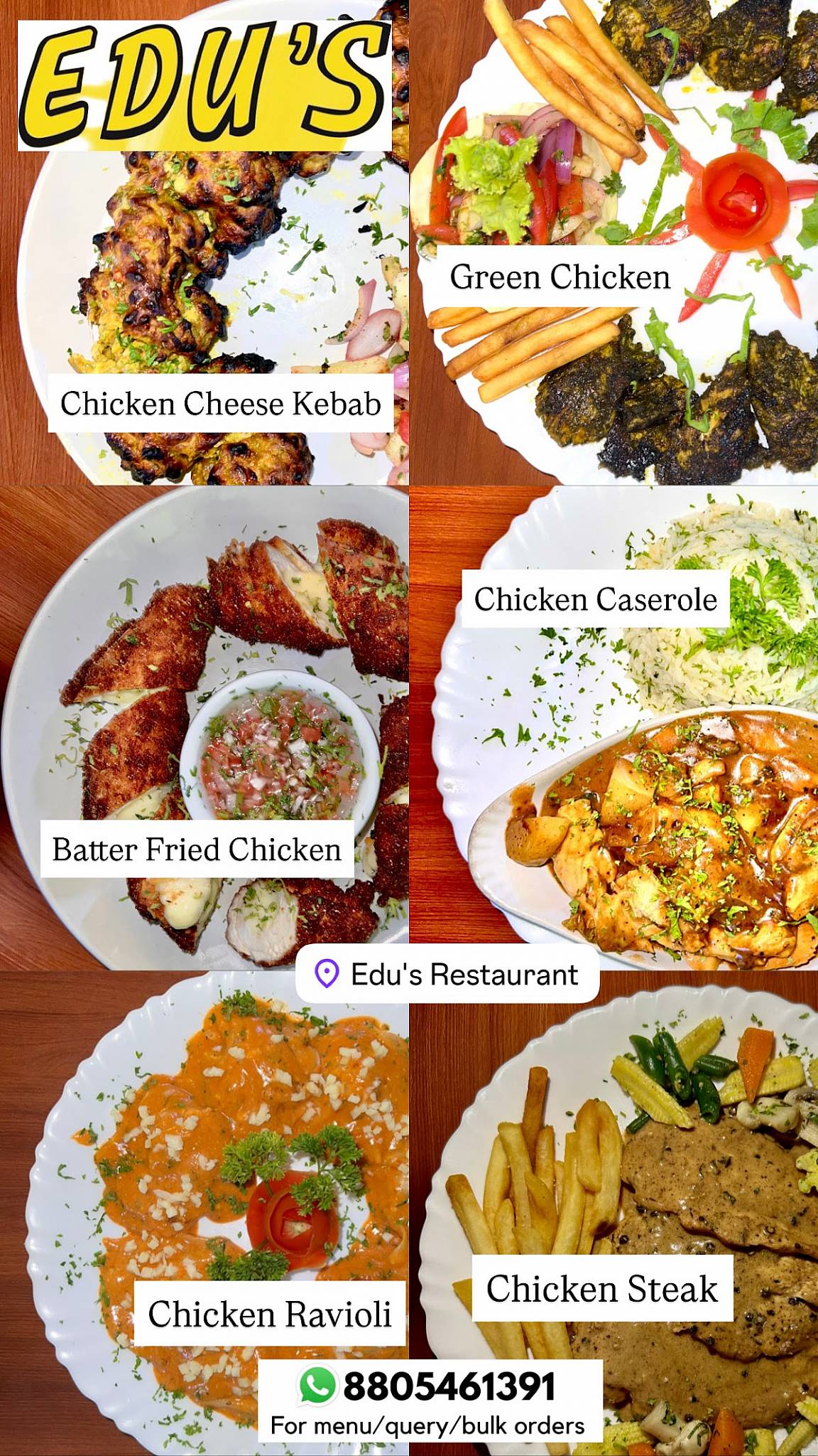 Edu's Multi Cuisine Restaurant menu