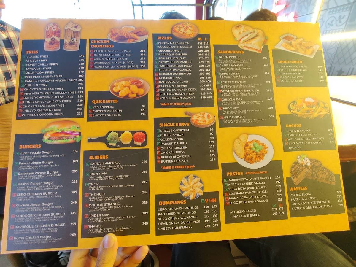 Cafe Gravity Goa menu