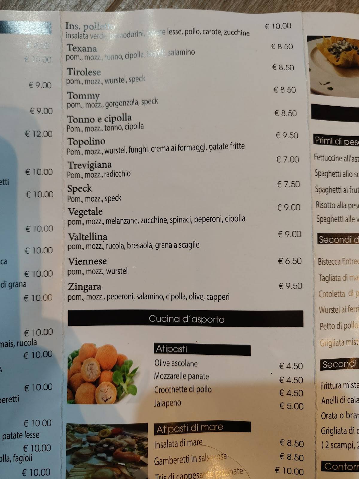 Menu di Papaya Pizzeria Restaurant 