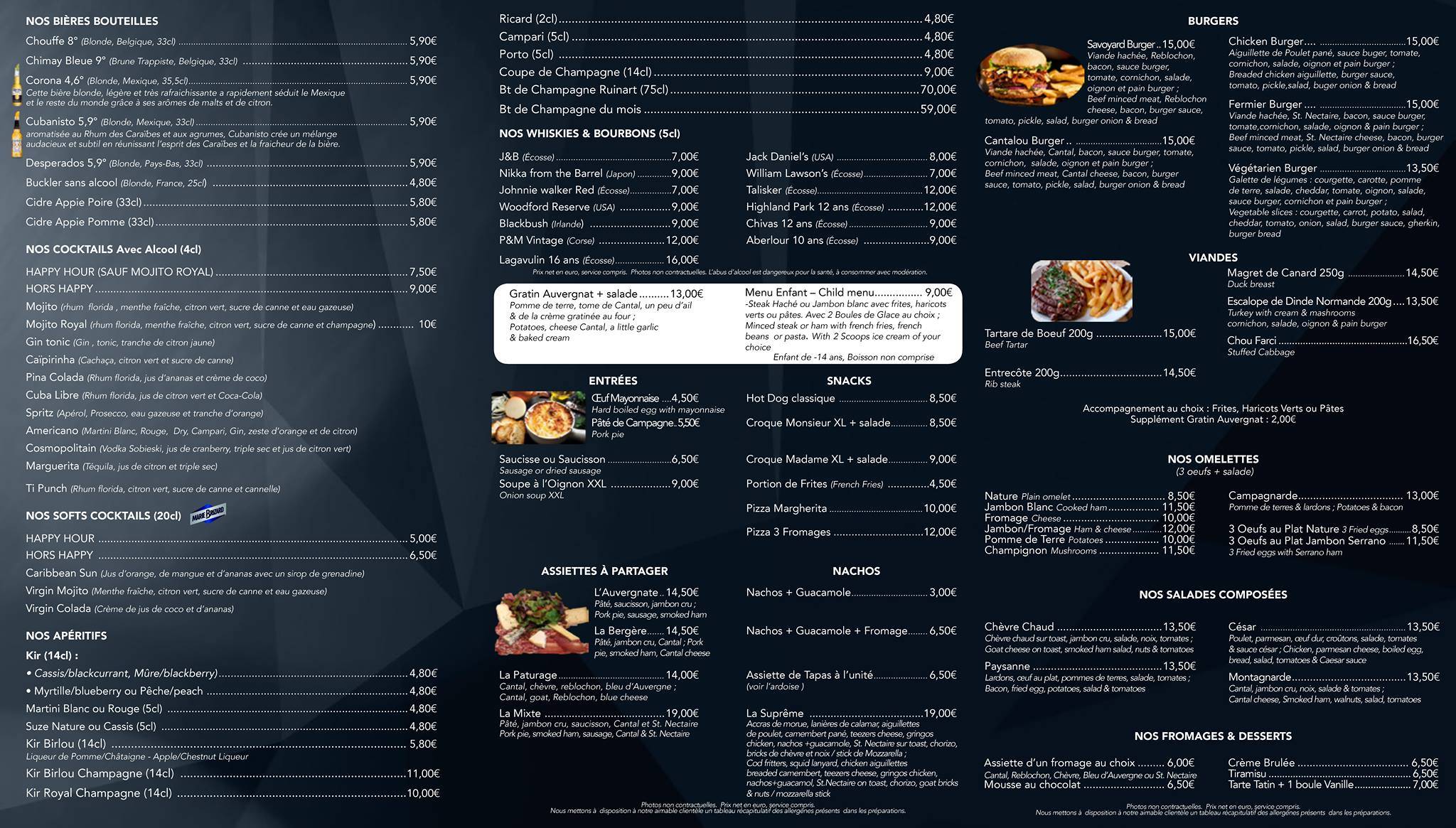 Menu de L'After