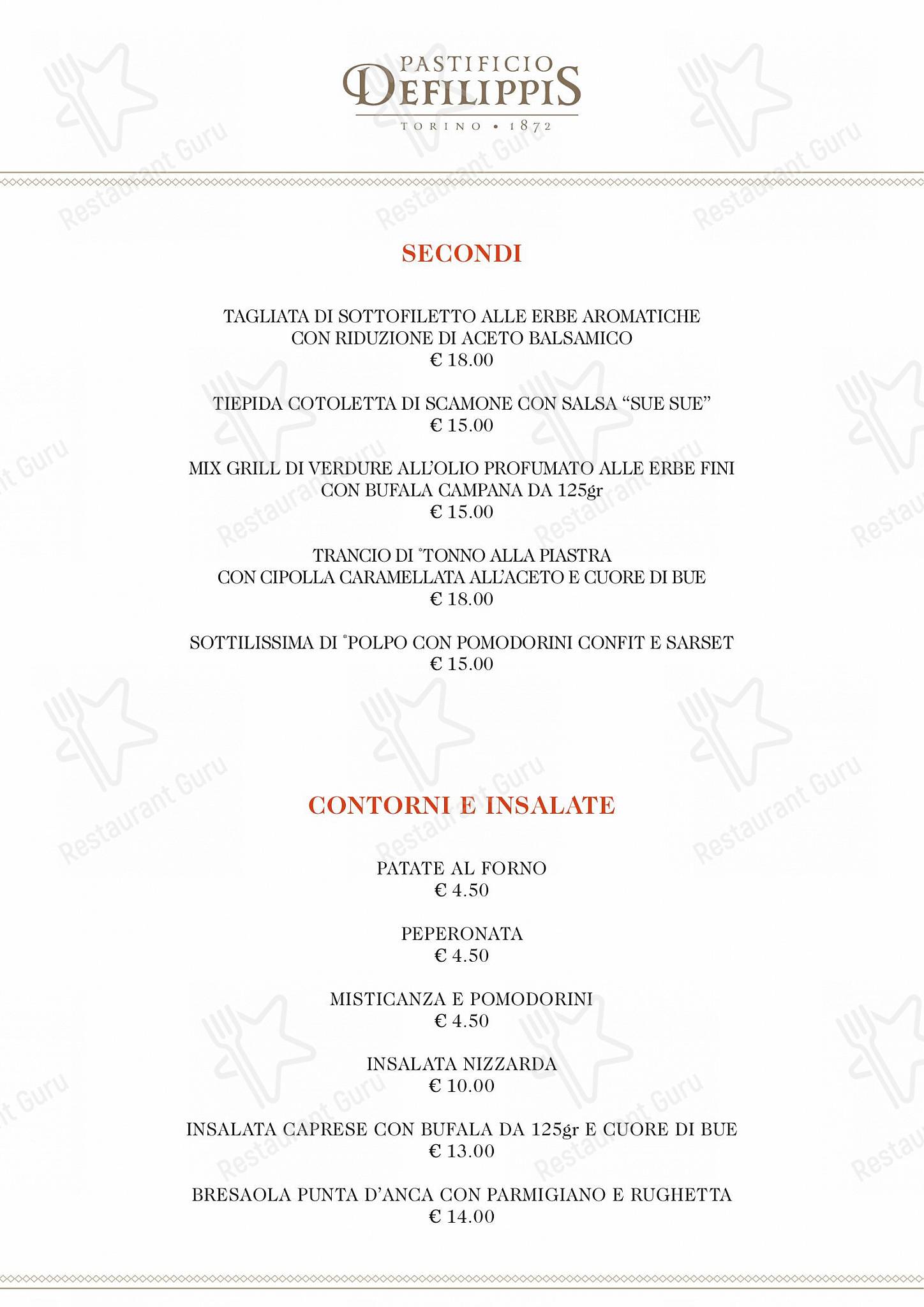 Ночное меню per Pastificio Defilippis in Torino