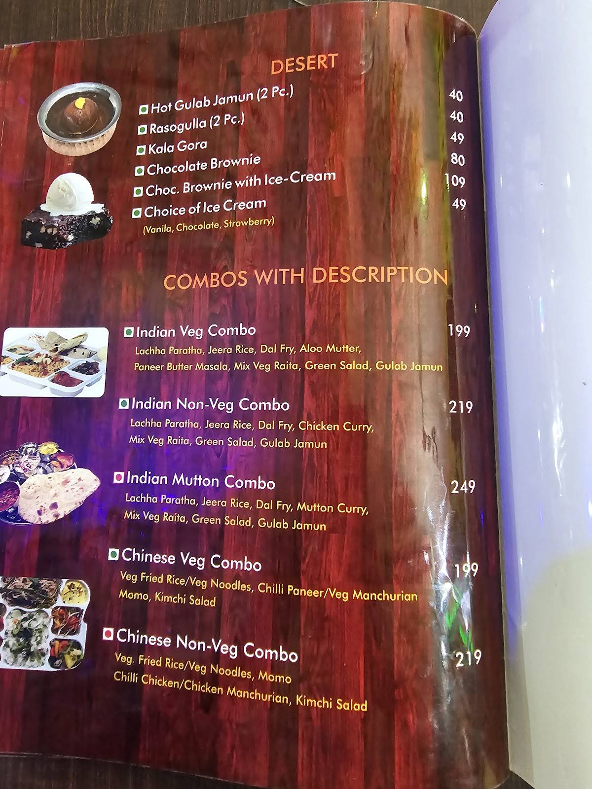 Basant bahar family restaurant menu