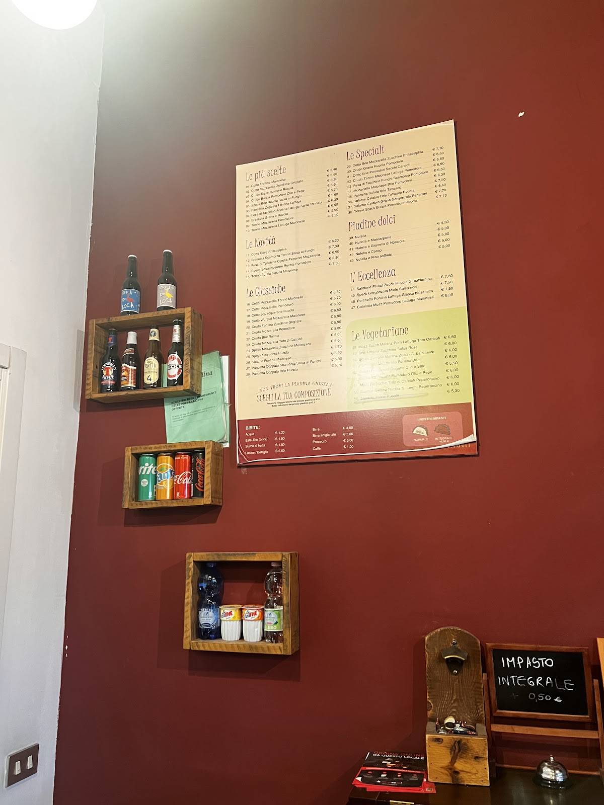Menu di Pausa Piadina - Gallarate 