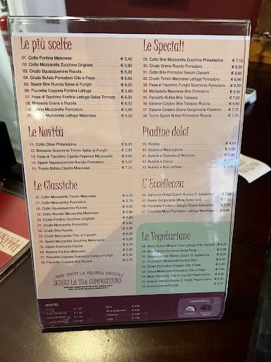 Menu di Pausa Piadina - Gallarate 