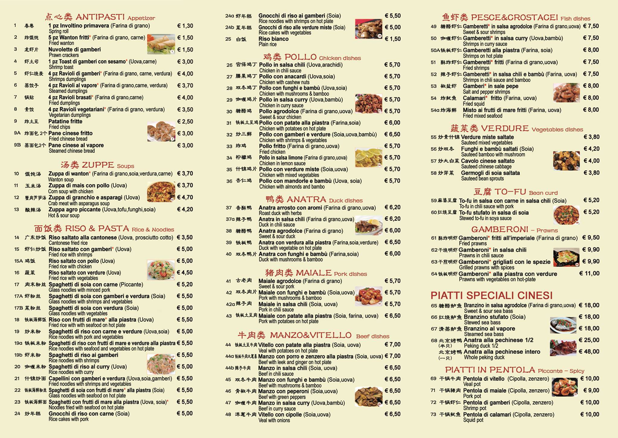 Menu di Pechino 