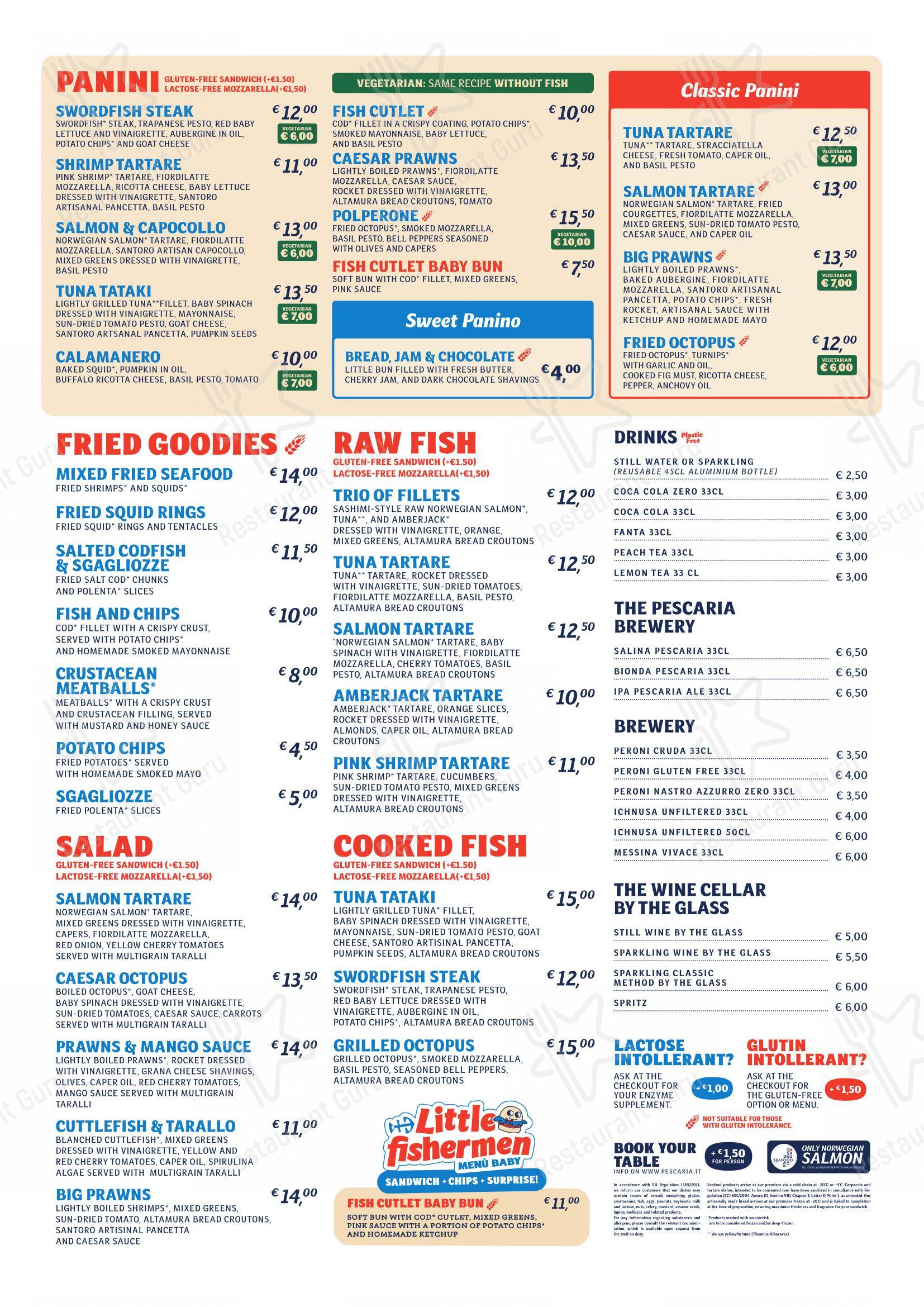 Menu di Pescaria - Крафт меню