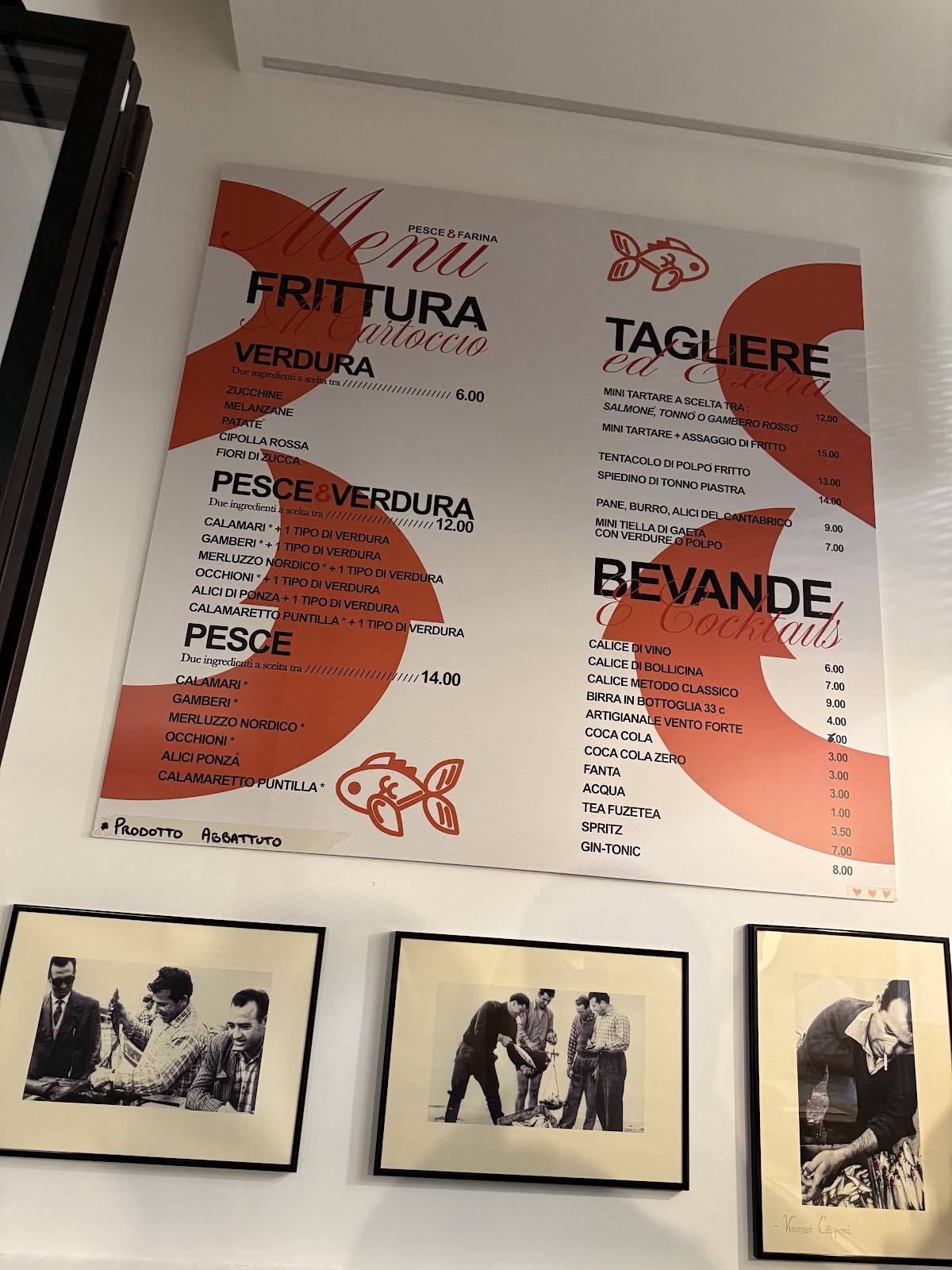Menu di Pesce & Farina - Cartocceria da asporto 