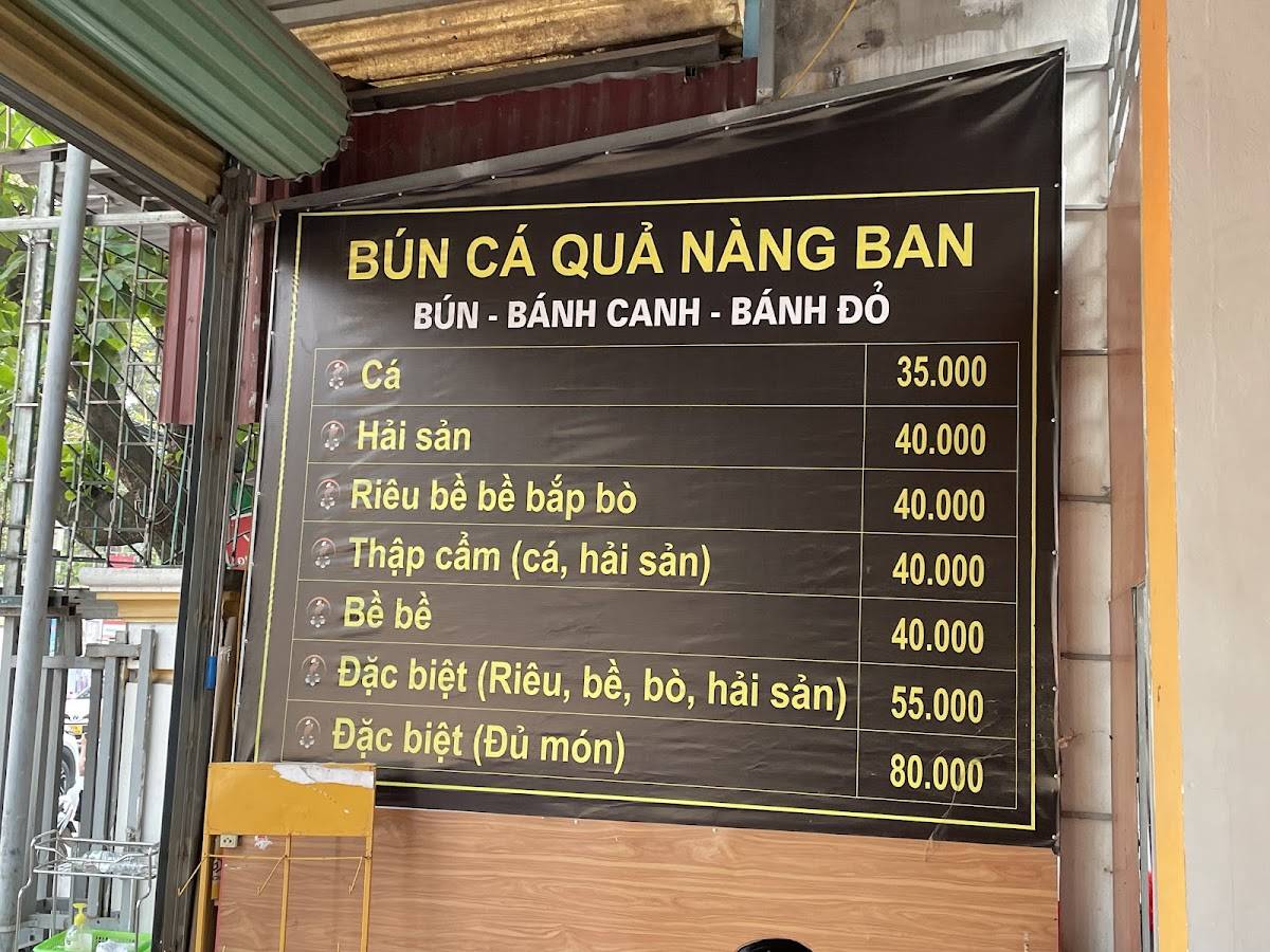 Menu at Phở Lý Quốc Sư Điện Biên restaurant, Vietnam