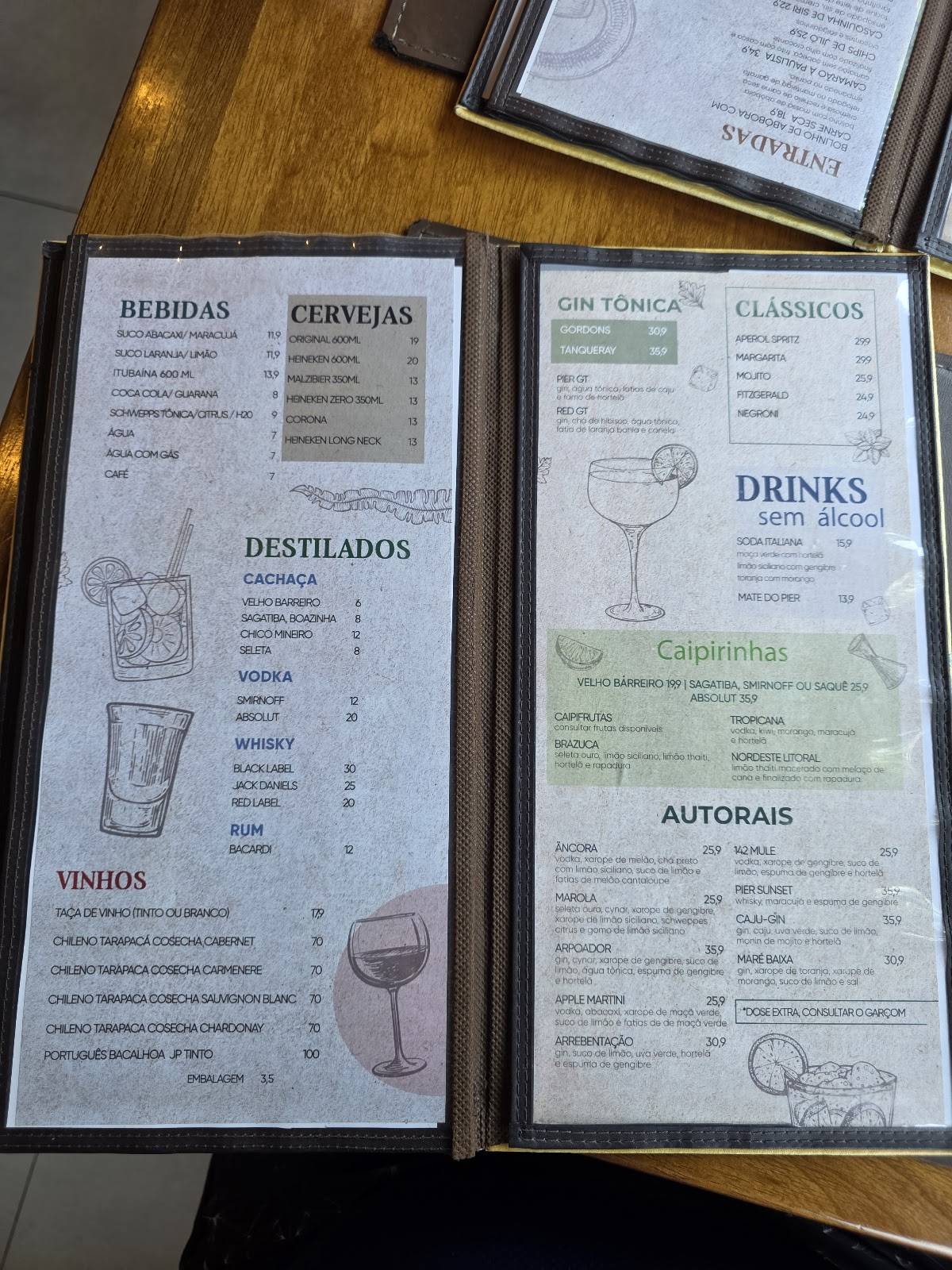 Píer 142 cardápio