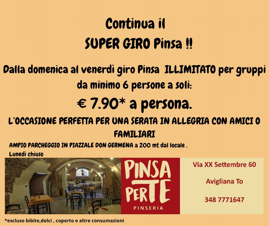 Menu di Pinsa Per Te 