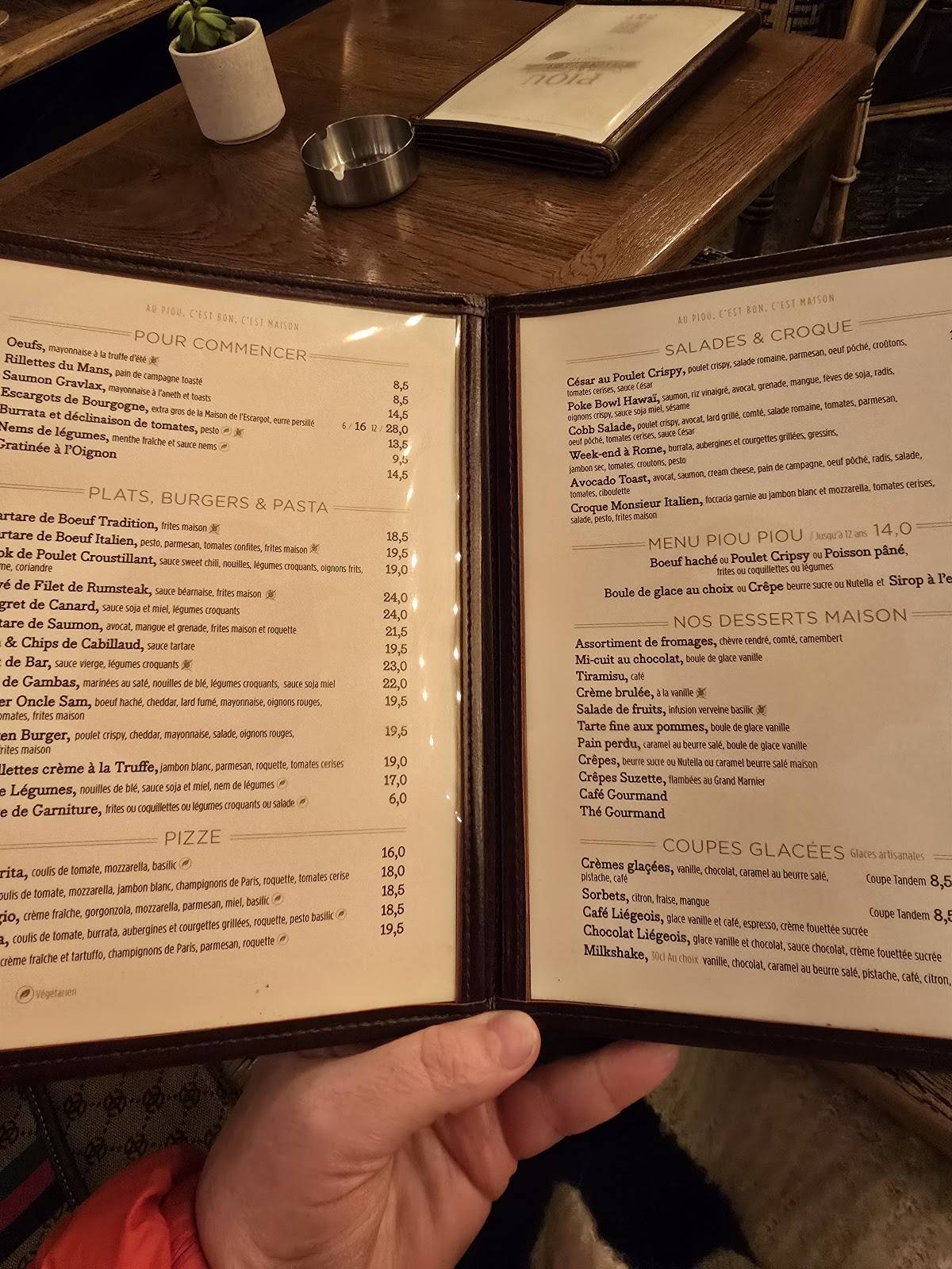 Menu de Piou