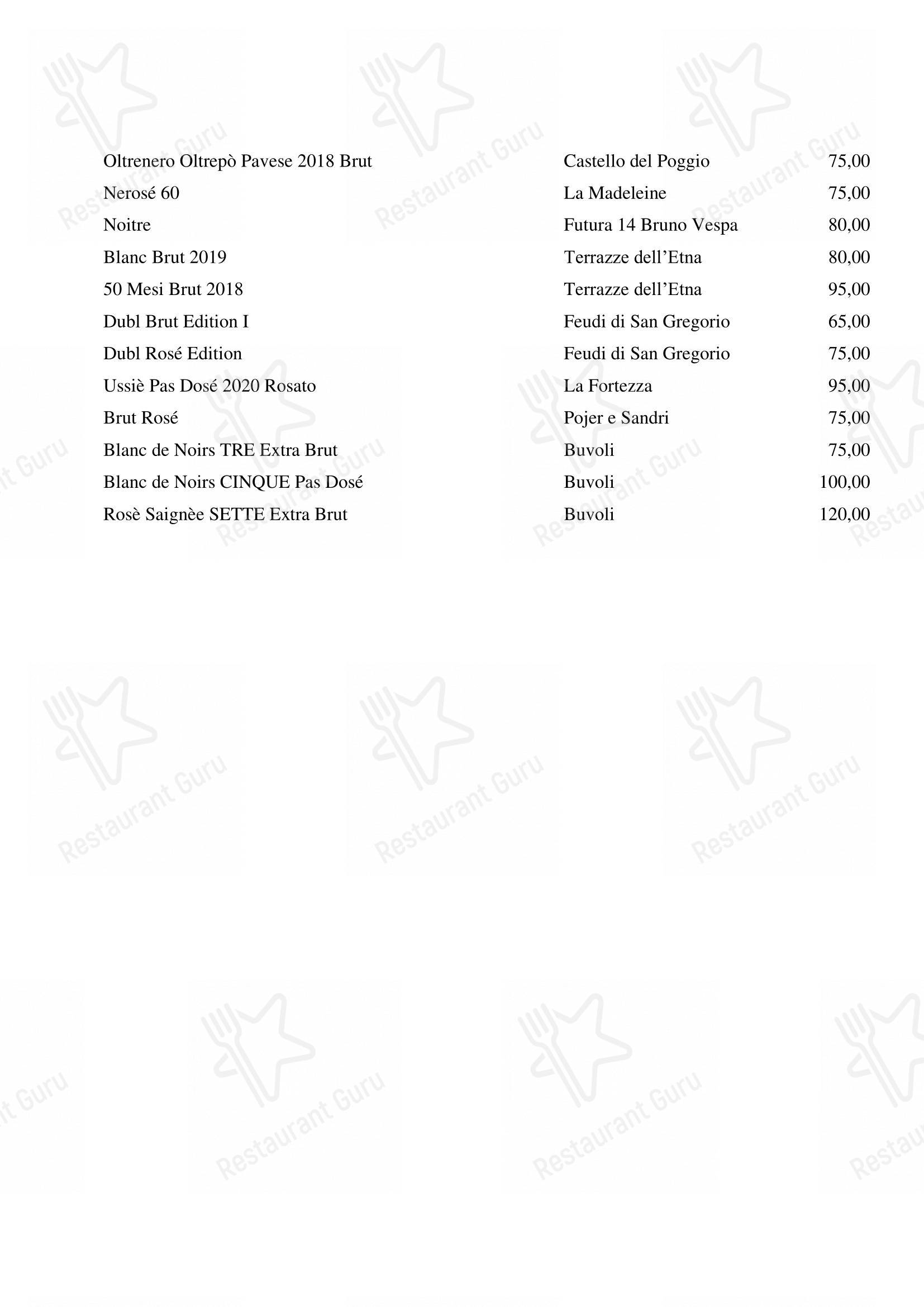 Menu bar per Pipero Roma in Roma