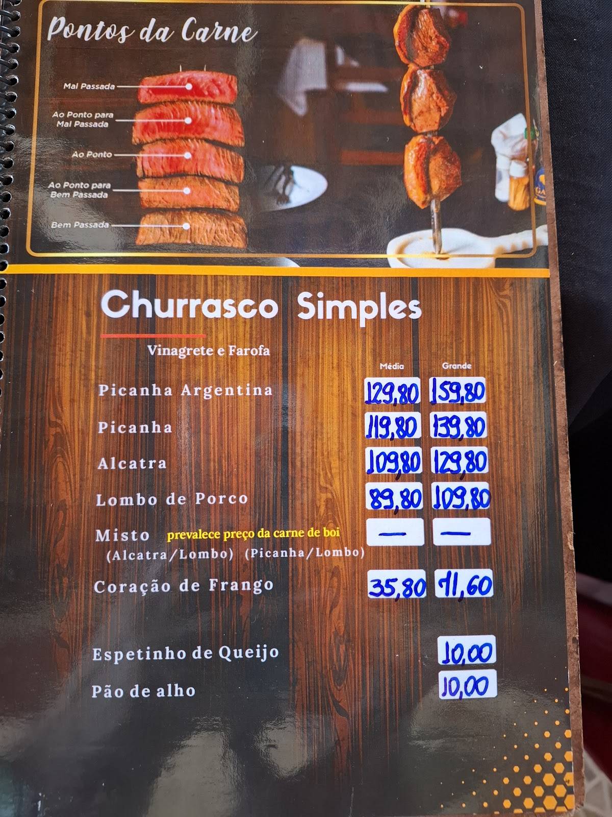 Punga's cardápio