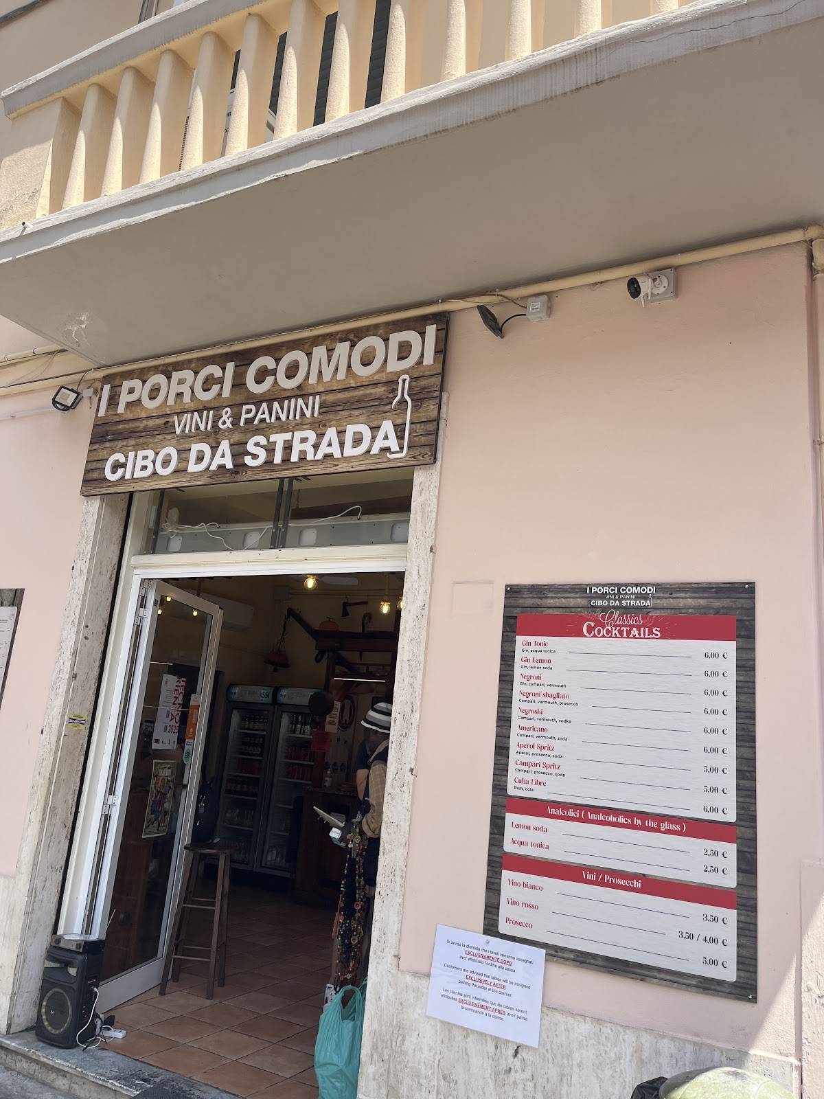 Menu di I Porci Comodi 
