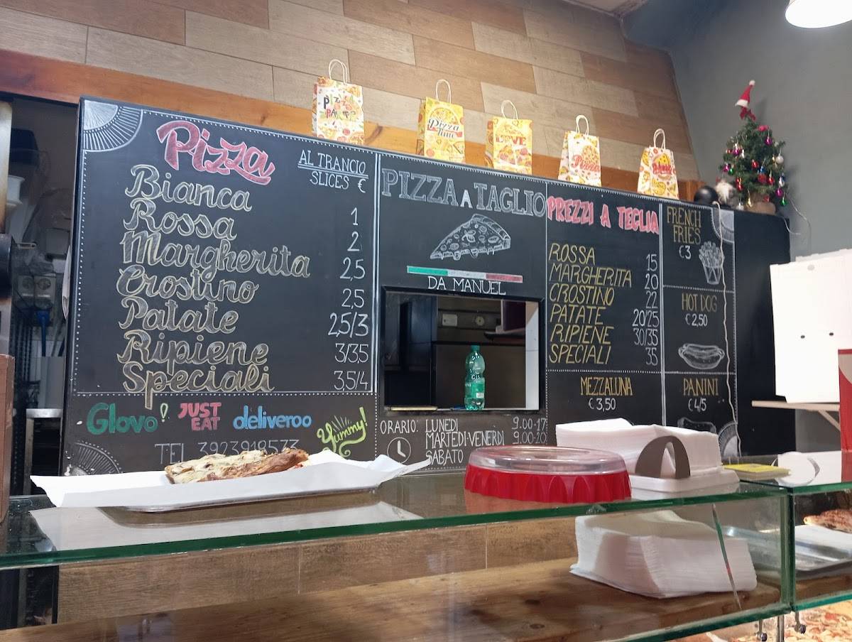 Menu di Pizza A Taglio Da Manuel 