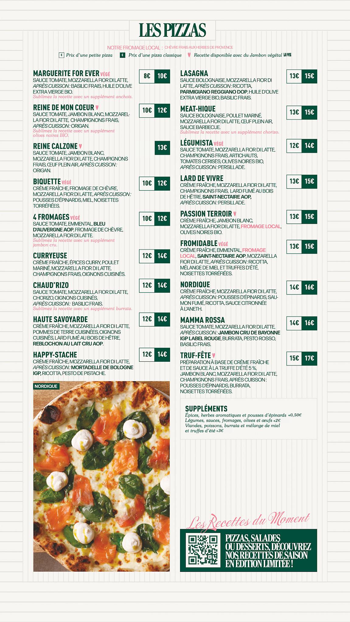 Menu de Pizza Cosy