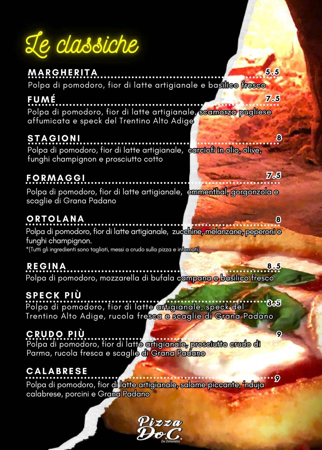 Menu di Pizza Do.C 