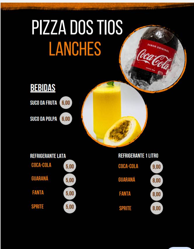 Pizza Do Tio cardápio